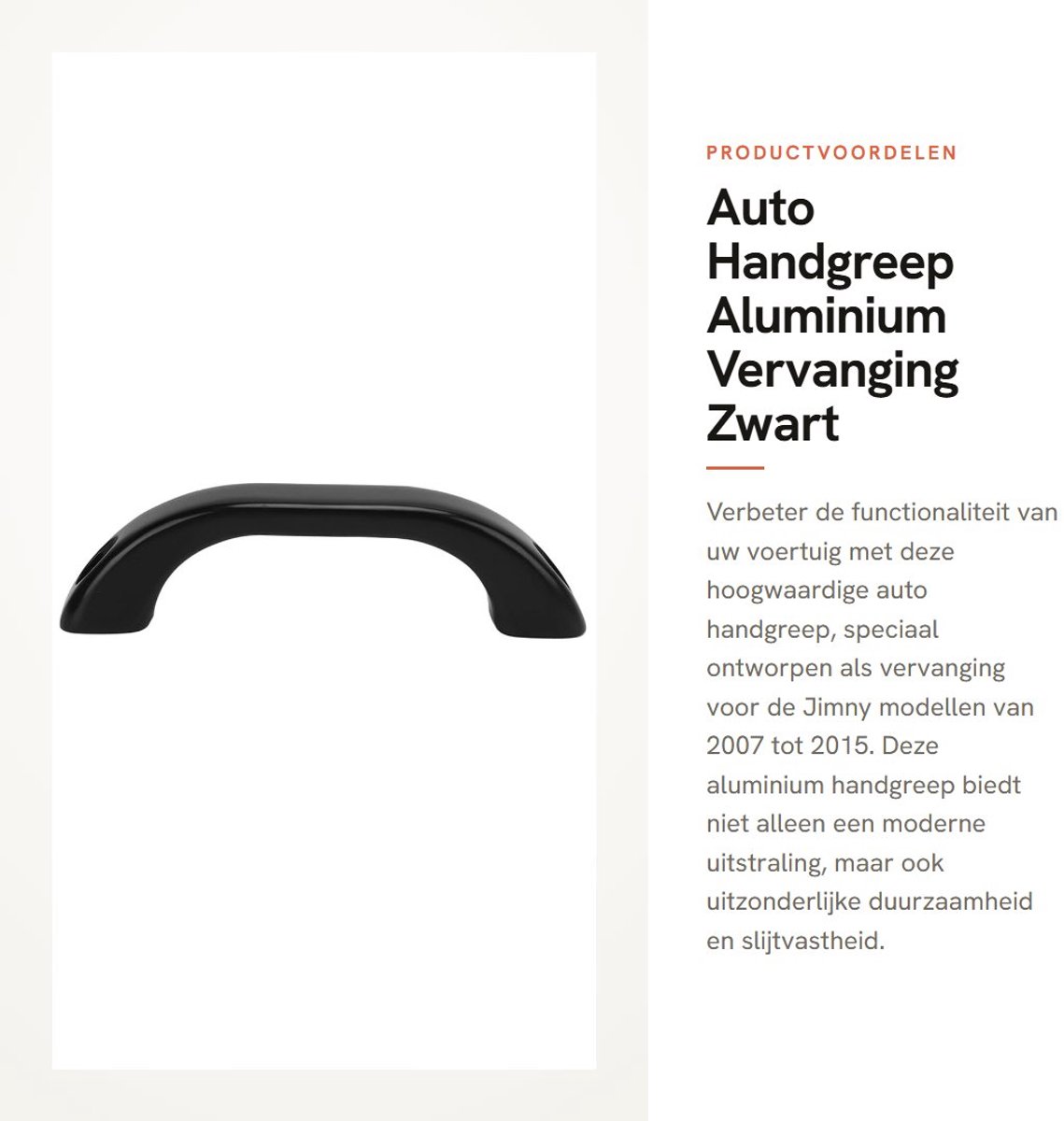 Dailygoods- Handgreep Hoogwaardig Aluminium - Vervanging voor Jimny 2007-2015 - Wandbeugel - Handgreep Zwart - Sterke Ondersteuning - Duurzaam Materiaal - Dakhendel