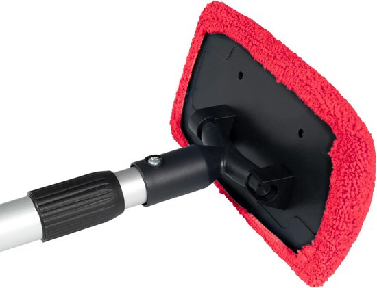 Autowas met steel - Ruitenreiniger - Auto ramen poetsen - Telescopische steel - 38-52 cm - Rood — afbeelding 3
