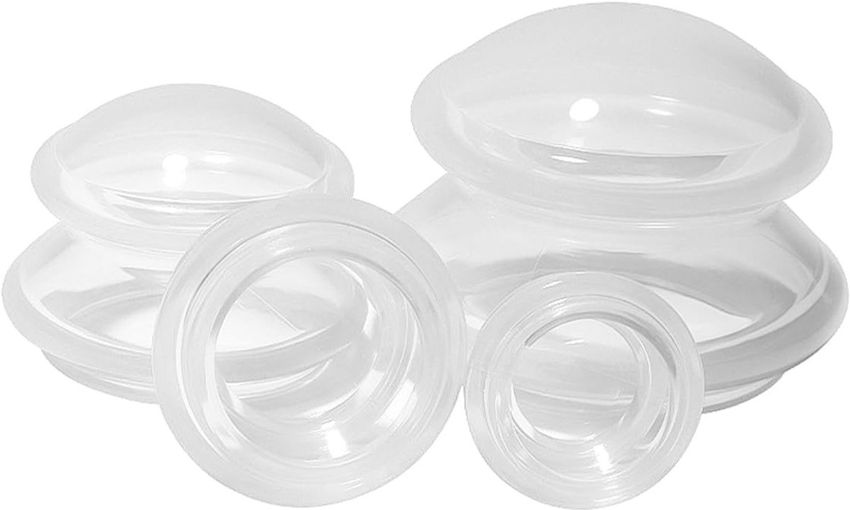 Dailygoods- Cupping Set 4-delig - Siliconen Cupping Brillen - Cupping Therapie - Bloedcirculatie Verbeteren - Ontstekingen Verminderen - Effectieve Behandeling - Cuppingglazen