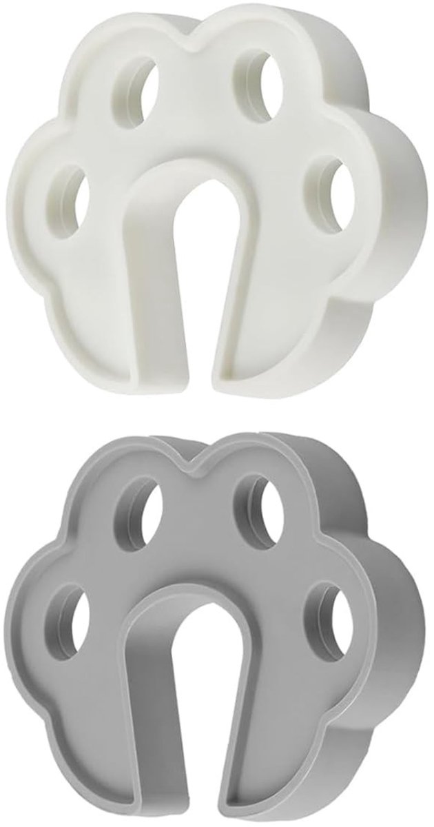 Dailygoods - Cosensi - Dailygoody - Wasmachine deur prop - Droger deur prop - Houdt deur open - Wit en Grijs - Vaatwasser deur houder - Geschikt voor alle machines - 2 stuks
