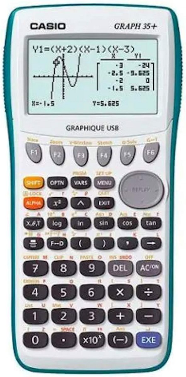 Grafische Rekenmachine - Wetenschappelijke Calculator - Wiskunde Oefenen - Functie Plotten - 28 x 18 cm - Wit