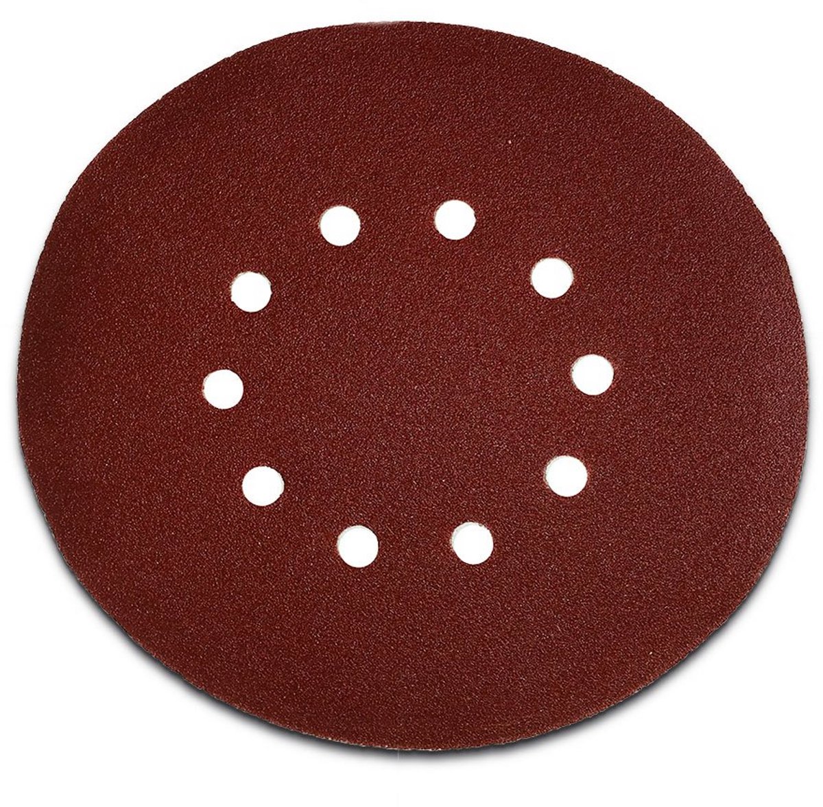 Schuurschijven Set - Schuurpapier Rond - Hout en Metaal - 10 Gaten Systeem - Ø 225 mm 80 Grit - Grijs