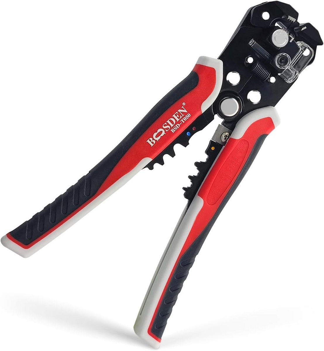 Automatische Stripp tang - Krimptang Stripper - Elektrisch Werk - 3-in-1 Functie - 10-24 AWG - Rood Zwart