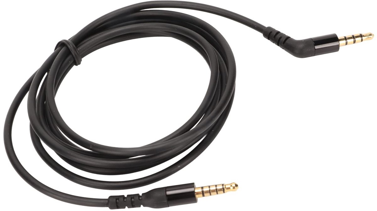 Dailygoods- Hoofdtelefoonkabel 3,5 mm - Zuurstofvrij Koper - 1,5 m - Vervangende Geluidskabel - Anti-trekkracht - Vergulde Plug - Koptelefoonkabel
