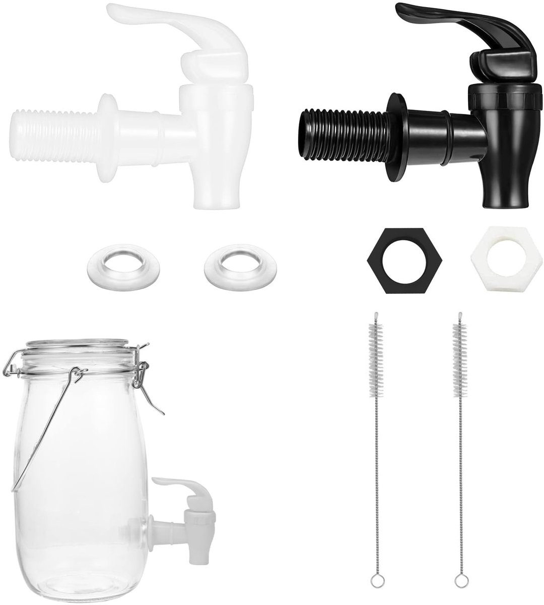 Dailygoods - 2 Stuks Kunststof Waterkraan Vervangingsdispenser voor Dranken