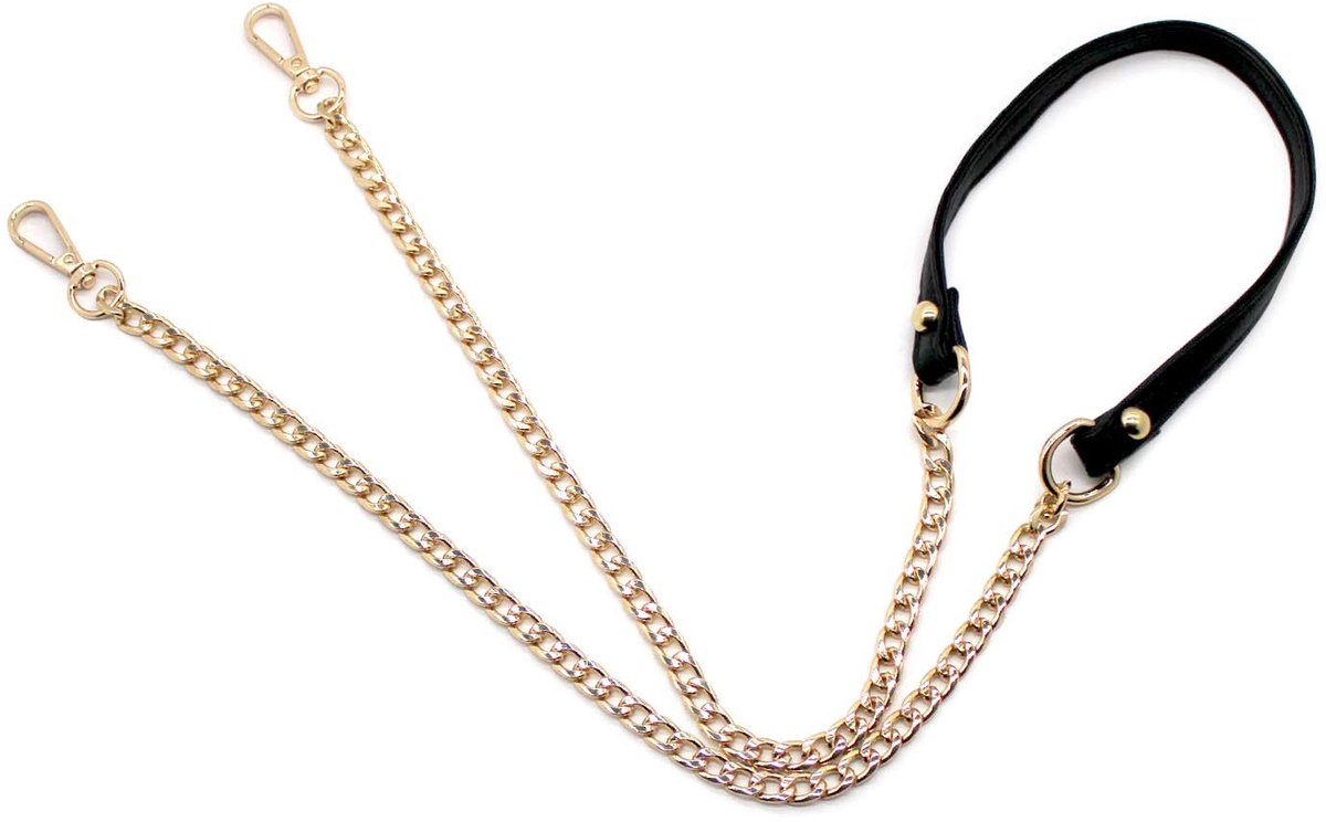 Dailygoods- Schouderband Luxe Upgrade - Vervangbare Tasriem - RVS Ketting - Waterdichte Sluiting - Lichtgewicht - 120 cm Lengte - Draagriem