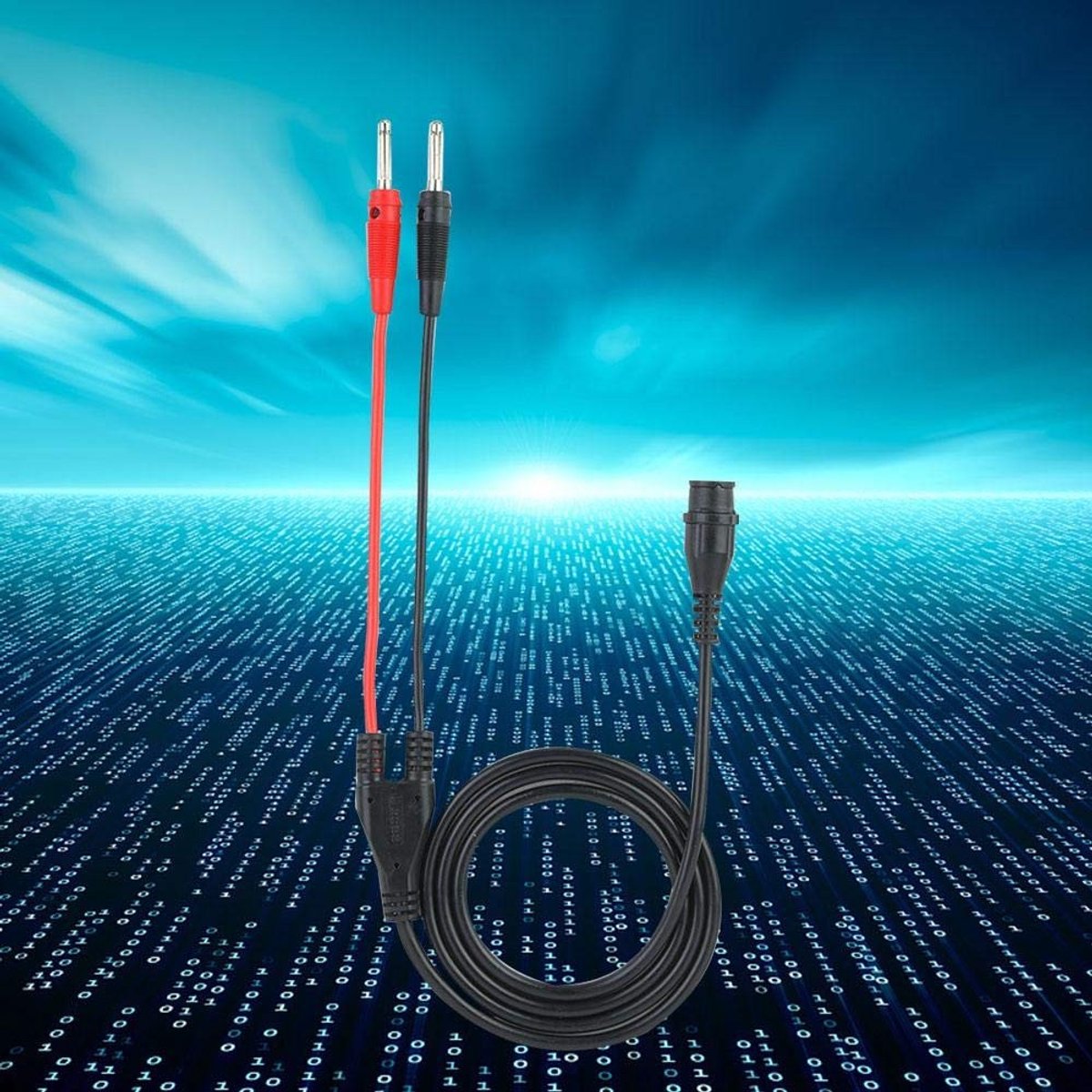 Dailygoods Plug naar Banana Plug - Coaxiale Kabel - 120 cm - Zwart - Oscilloscoop - Test Lead - Silicone Bescherming