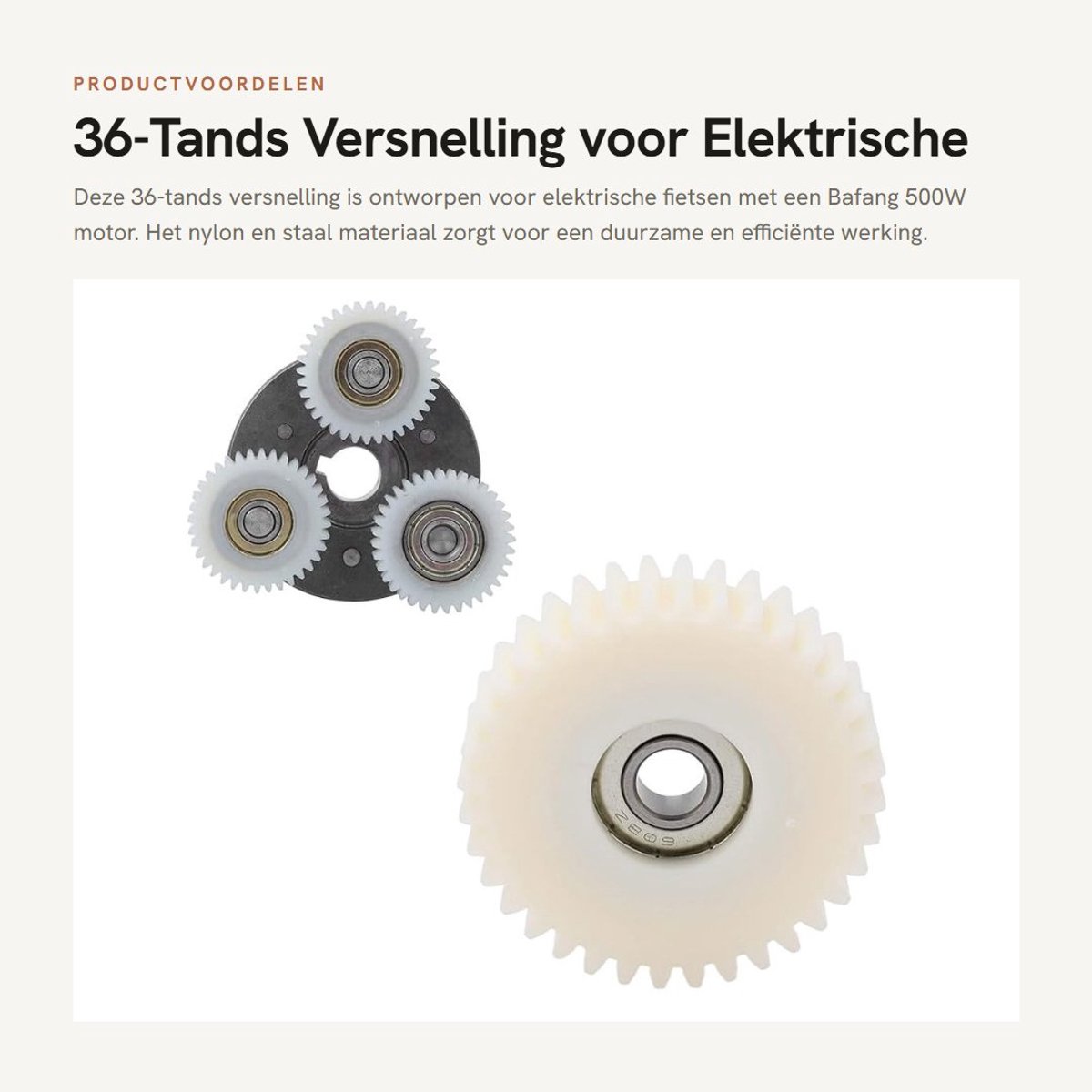 Dailygoods - 36-Tands Versnelling voor Elektrische Fietsen
