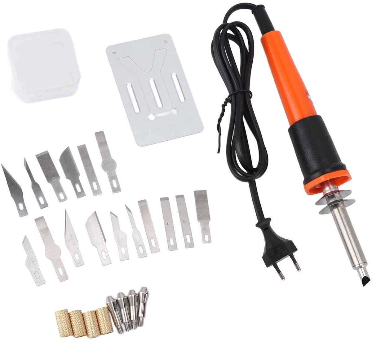 Dailygoods- Messensnijder Elektrisch - 16 Messen - Metalen Standaard - Multifunctionele Snijder - Hoog Temperatuur - Duurzaam Materiaal - Warmtesnijder