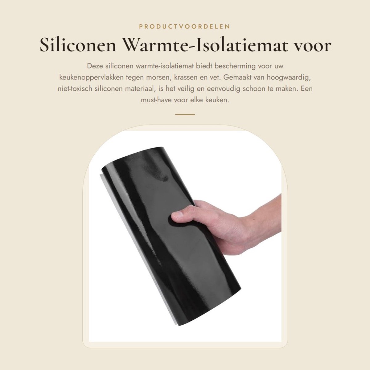 Dailygoods- Isolatiemat Warmtebescherming - Siliconen Isolatiemateriaal - Antislip Ondergrond - Geschikt voor Inductiekookplaat - Duurzaam en Veilig - Eenvoudig Schoon te Maken - Keukenmat