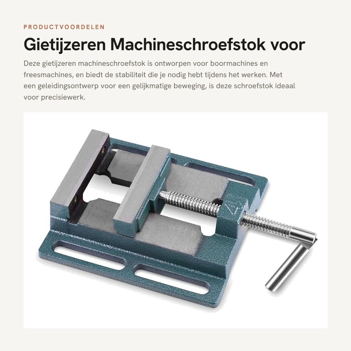 Dailygoods - Gietijzeren Machineschroefstok voor Werkbank