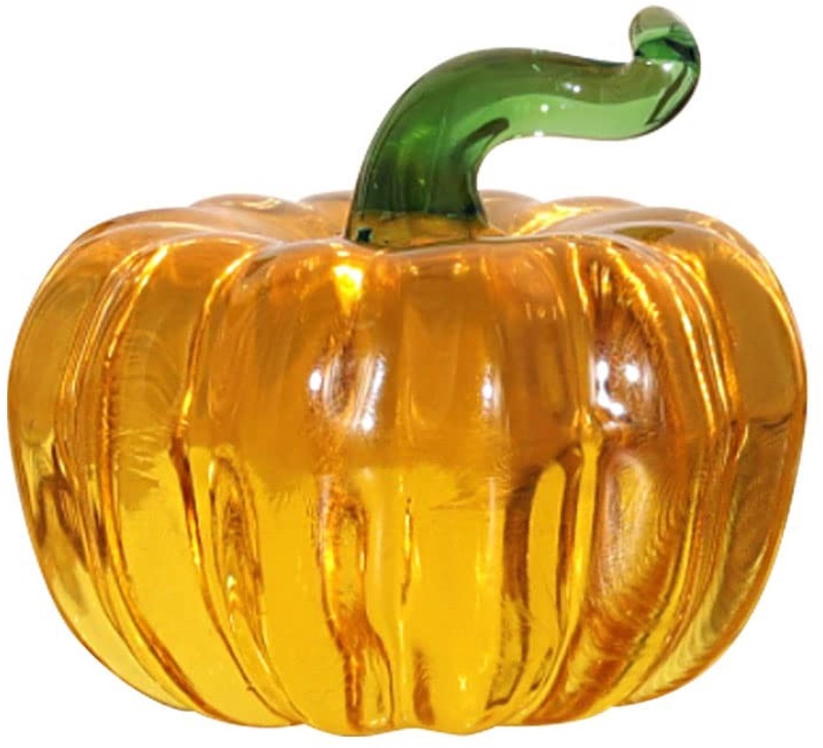 Dailygoods- Pompoen Ornament - Kristal Beeldje - Decoratieve Fruit Sculptuur - Tafelblad Decoratie - Cadeau voor Kristalliefhebbers - Breekt Licht in Regenboogkleuren