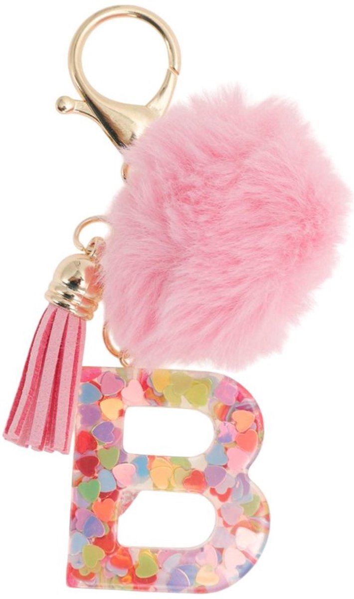 Dailygoods- Sleutelhanger met beginletter B - Duurzame Hars - Kwastje