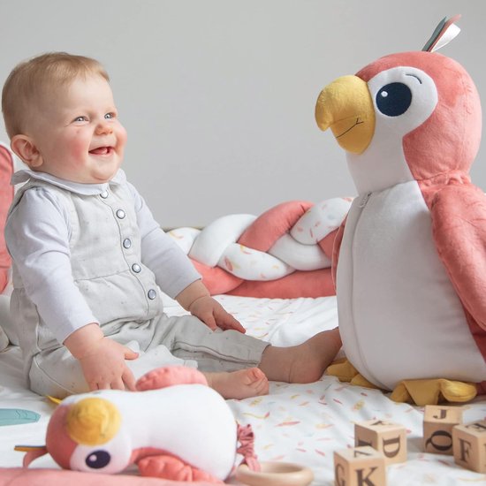 Muziekknuffel Papegaai - Zachte knuffel - Baby Kalmeren - Bevestigingsbanden - 17 cm - Vrolijk — afbeelding 2