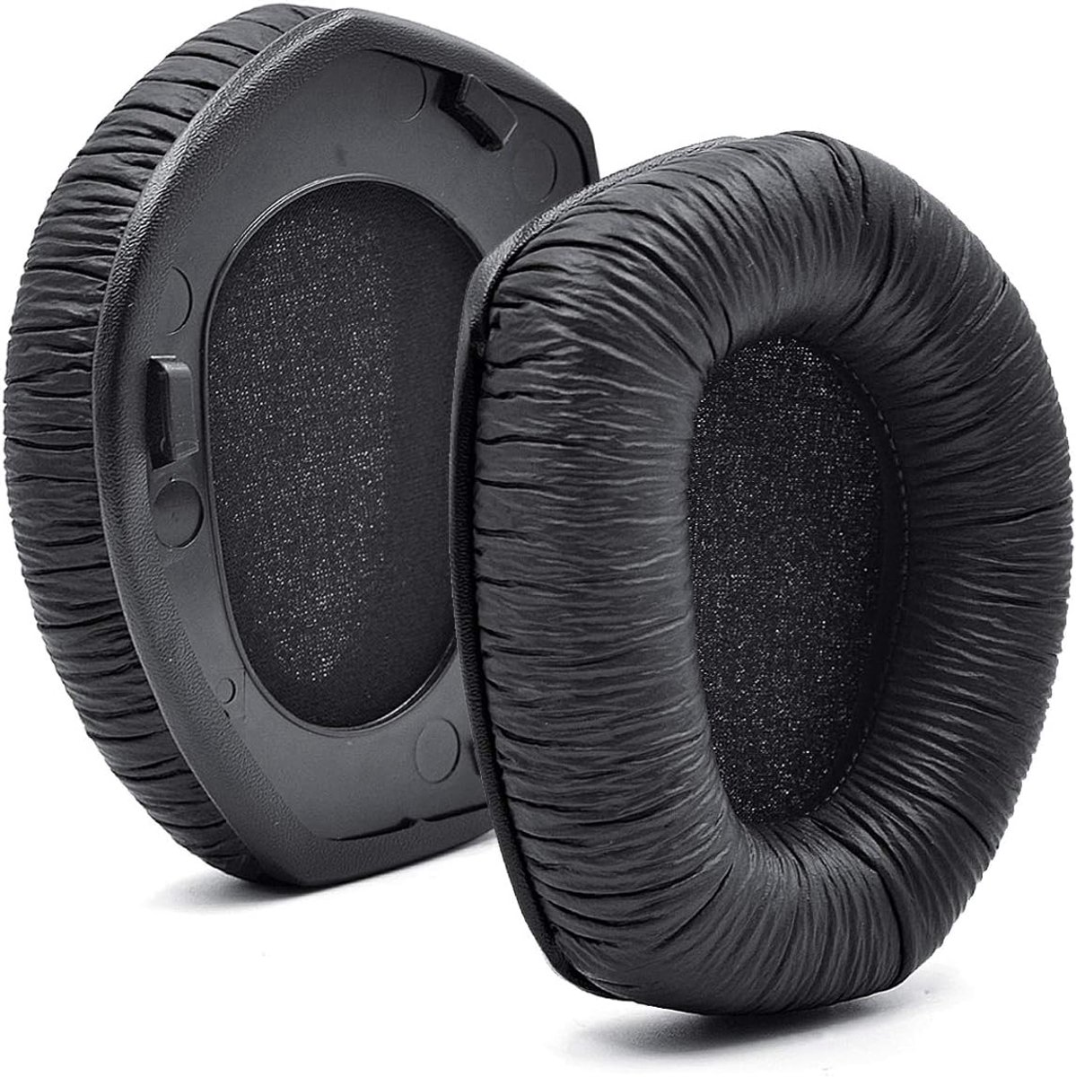 Verbeterde, hoogwaardige vervangende oorkussens van schuim voor de Sennheiser HDR RS165, RS175, RS185 en RS195 RF draadloze hoofdtelefoons. Verdikt ontwerp (gerimpeld kunstleer).