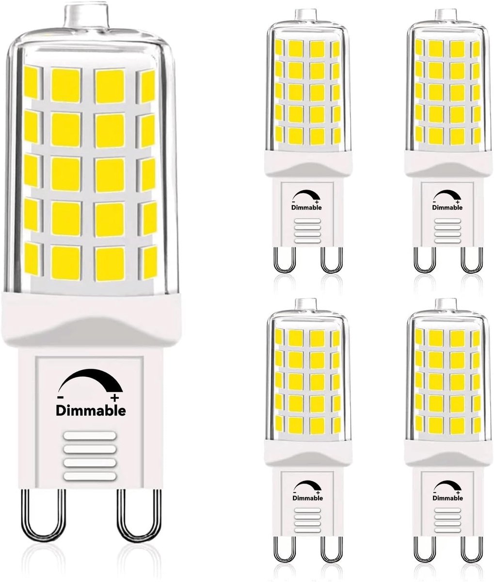 LED Lamp - Kroonluchterlamp - Verlichting Creëren - Dimbaar Koelwit - Set van 5 - Wit