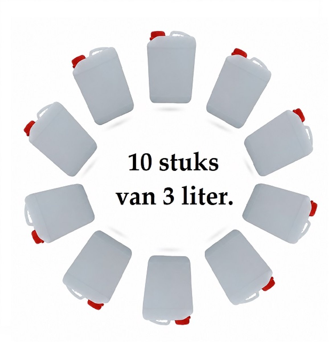 Jerrycan - 3 liter - jerrycans - 10 stuks - voordeel aanbieding