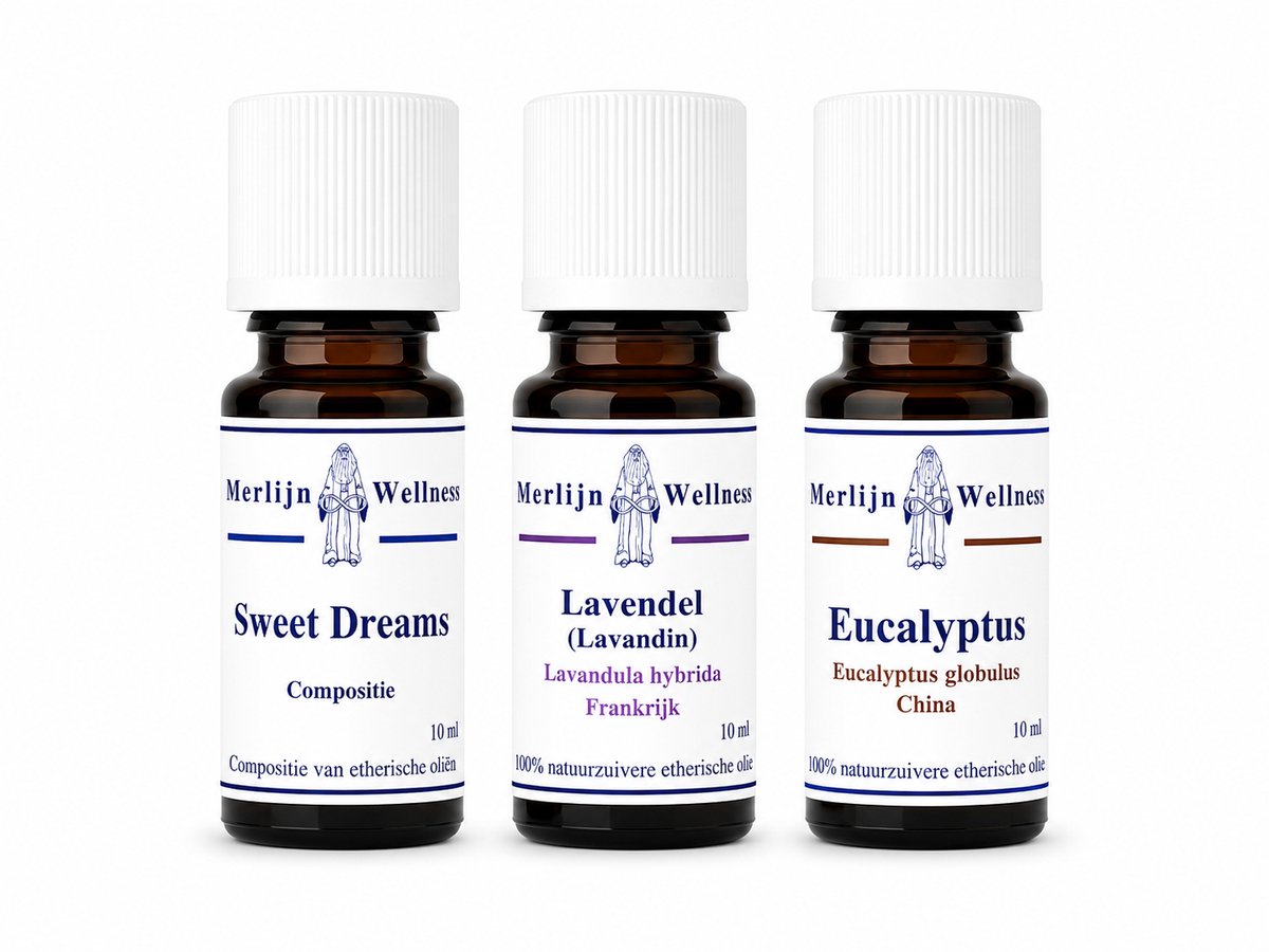 Merlijn Wellness - slaap lekker set - etherische olie - goede nachtrust - 3x10ml