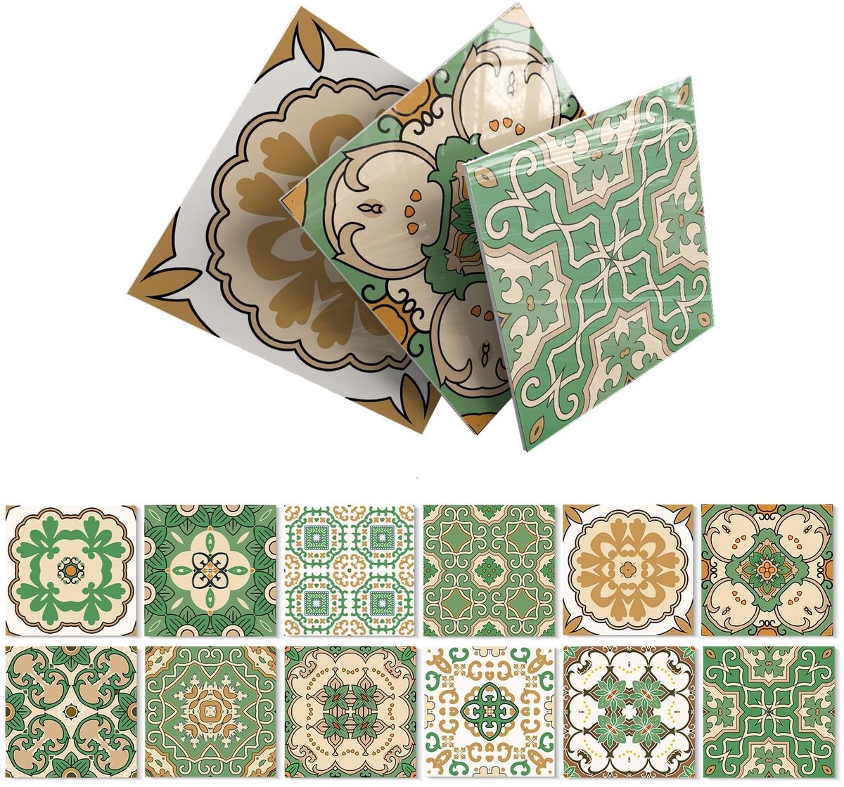Dailygoods- Foam Sheet - Zelfklevende Tegelstickers - Waterdichte Wandtegels - 15 x 15 cm - 12 Stuks - Geschikt voor Keuken/Badkamer - Tegels