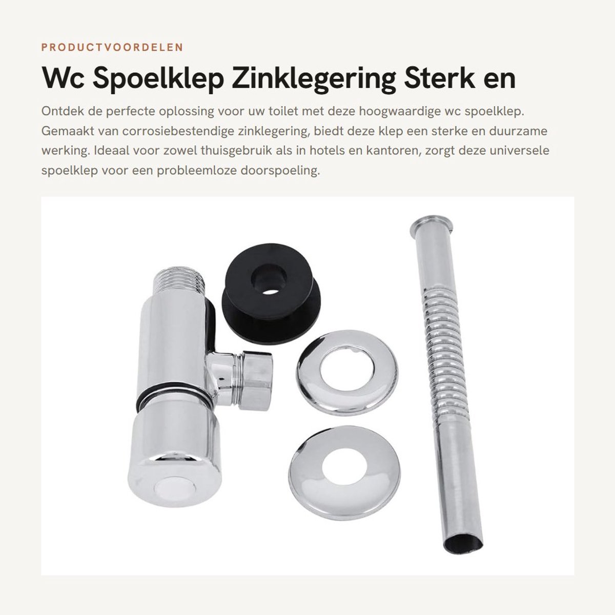 Dailygoods- Spoelklep Zinklegering - Corrosiebestendig - Universeel - Praktisch - Gemakkelijk te installeren - 3.94 x 1.97 inch - Toiletspoelklep
