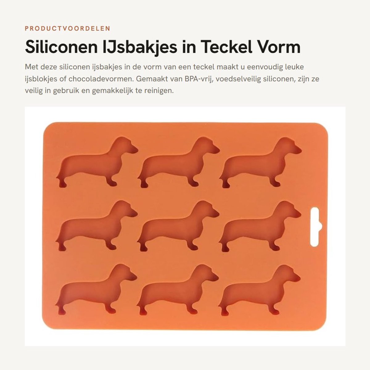 Dailygoods- Ijsbakjes Hondvorm - Siliconen Bakvorm - BPA-vrij - Duurzaam - Veilig in gebruik - Eenvoudig te ontvormen