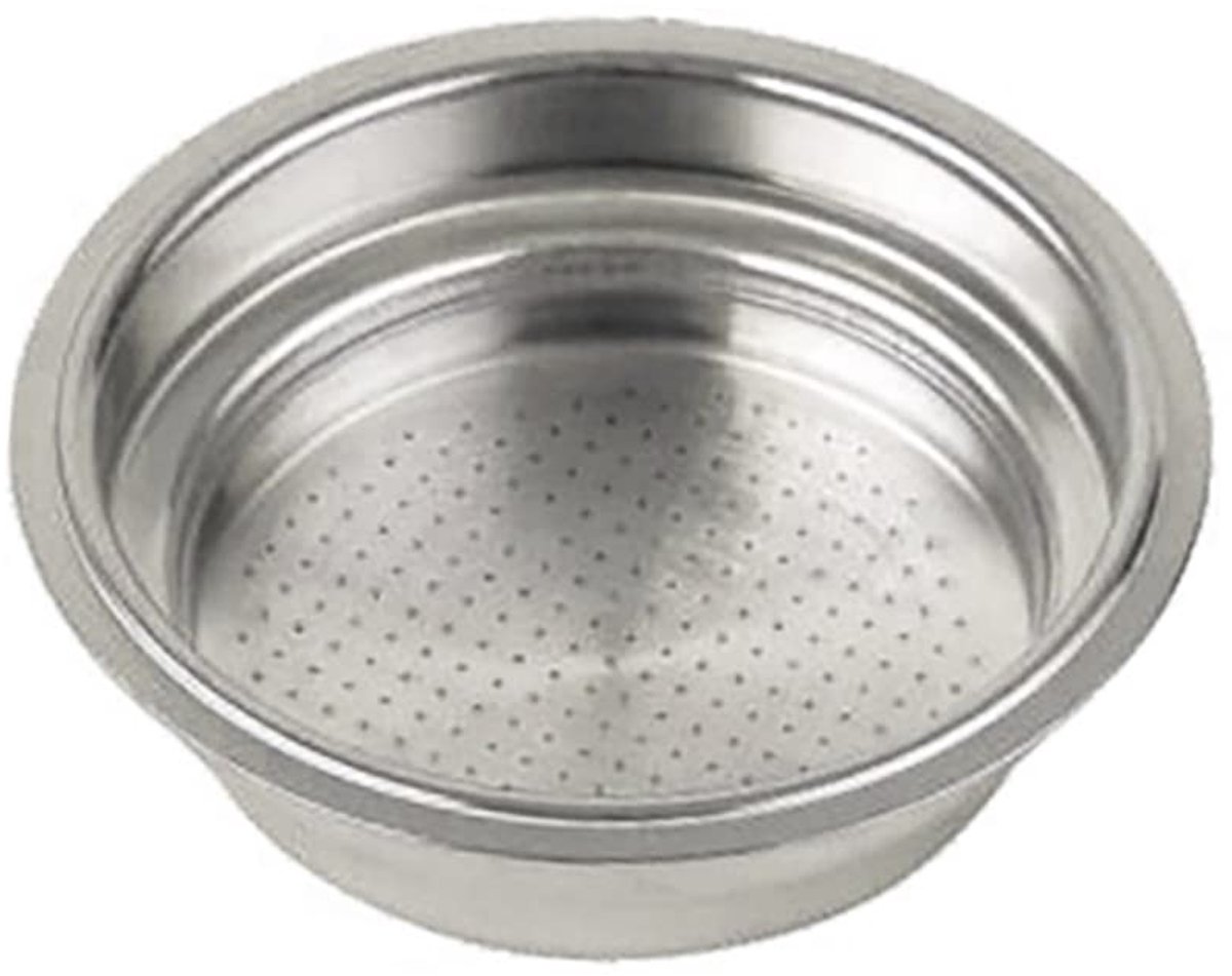 Dailygoods- Portafilter 52mm - Dubbellaags Roestvrij Staal - Koffiefilter Mand - Herbruikbaar - Onder Druk - Perfect Filtergereedschap