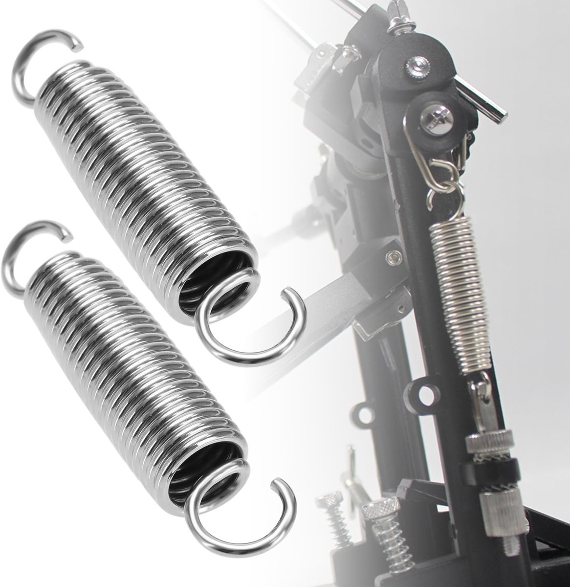 Dailygoods- Pedaal Lente 6,1 cm - 4x Kick Pedaal Veren - Roestvrij Staal - Duurzaam - Universele Pasvorm - Eenvoudige Installatie - Kickpedaalveren