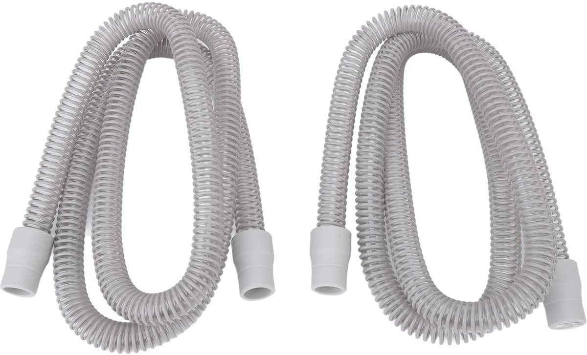 Dailygoods- CPAP Slang 2 Stuks - Universele Slanghouder - Flexibel en Lekvrij - Rubber Fittingen - Ademhalingsmachine Accessoires - 70.9in Lengte - Ademhalingsslang