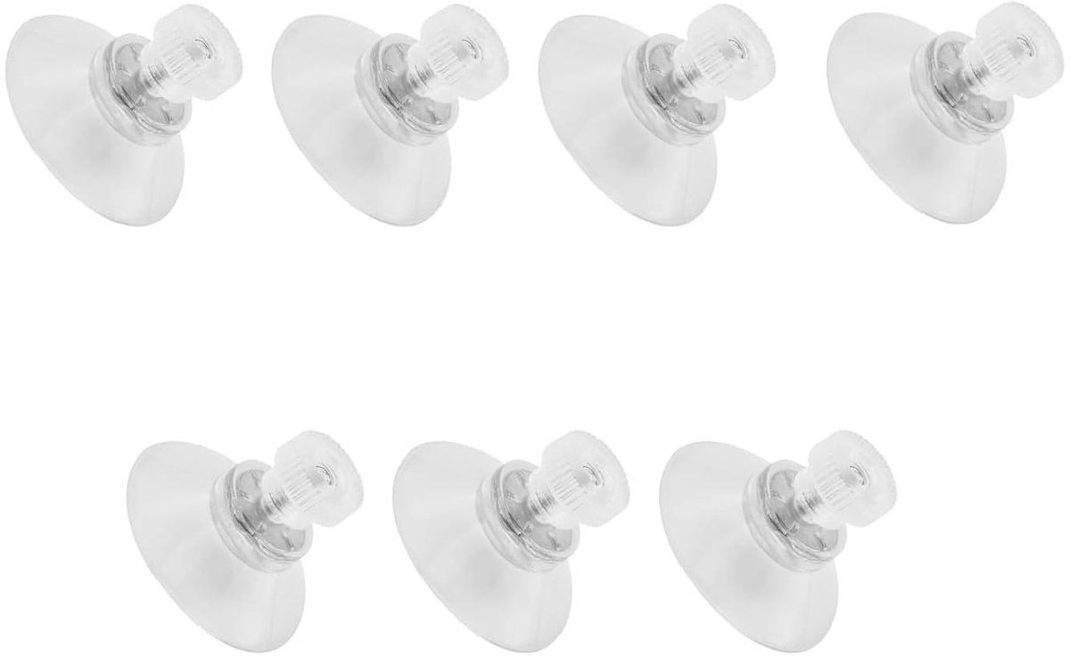Dailygoods- Zuignapset 7 Stuks - Heldere Kunststof Zuignappen - Raamzuiger - Decoratie - PVC - Diameter 3,3 cm