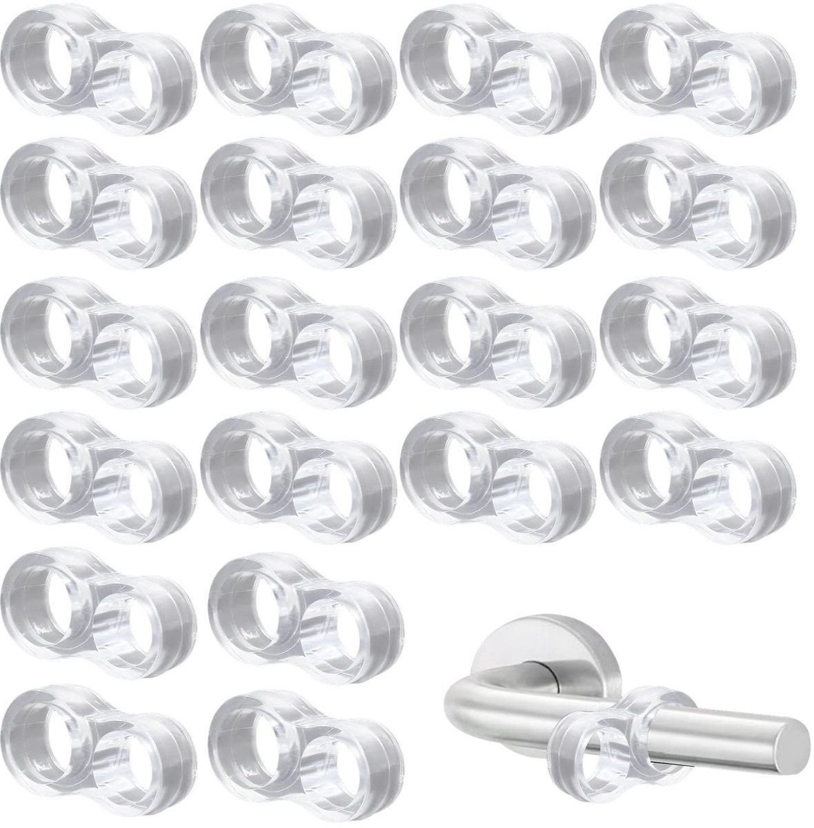 Dailygoods- Deurgreep Transparant - Deurstopper - Deurstempels - PVC - 20 Stuks - Eenvoudige Installatie - Bescherming voor Muren
