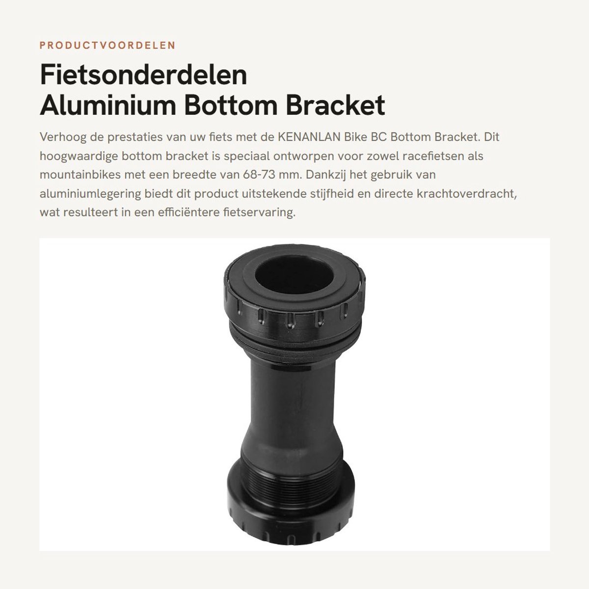 Dailygoods- Bottom Bracket Waterdicht - Fietstransporttas Aluminium - 68-73 mm BB - Rubber Seal - Schokbestendig - Hoge Kwaliteit - Fietskrans