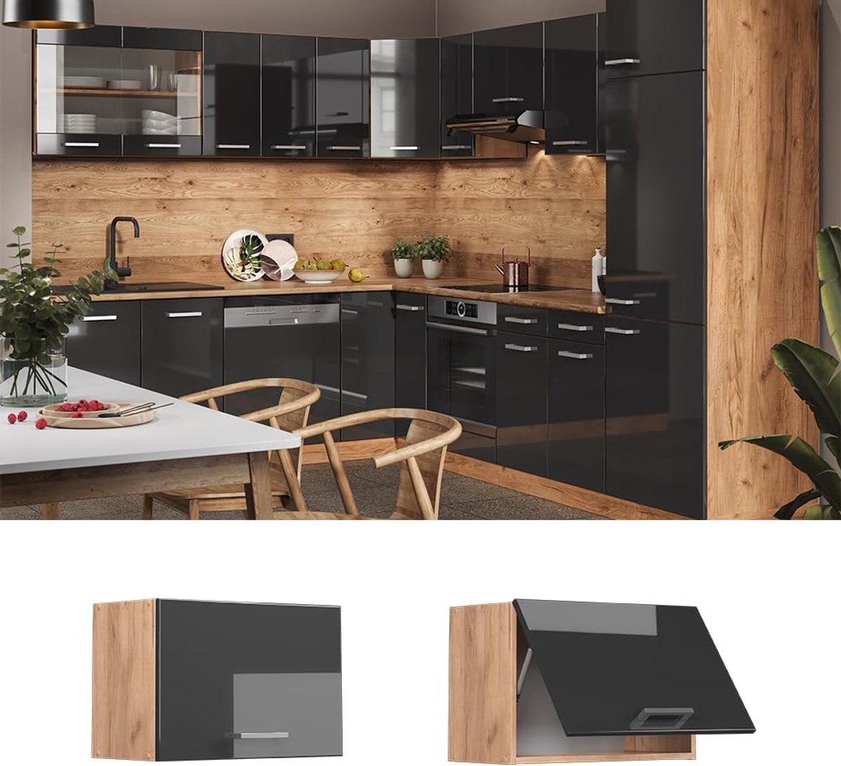 Keuken Hangkast - Wandkast Keuken - Keukens Opbergen - Modulair Systeem - 60 cm Breed - An