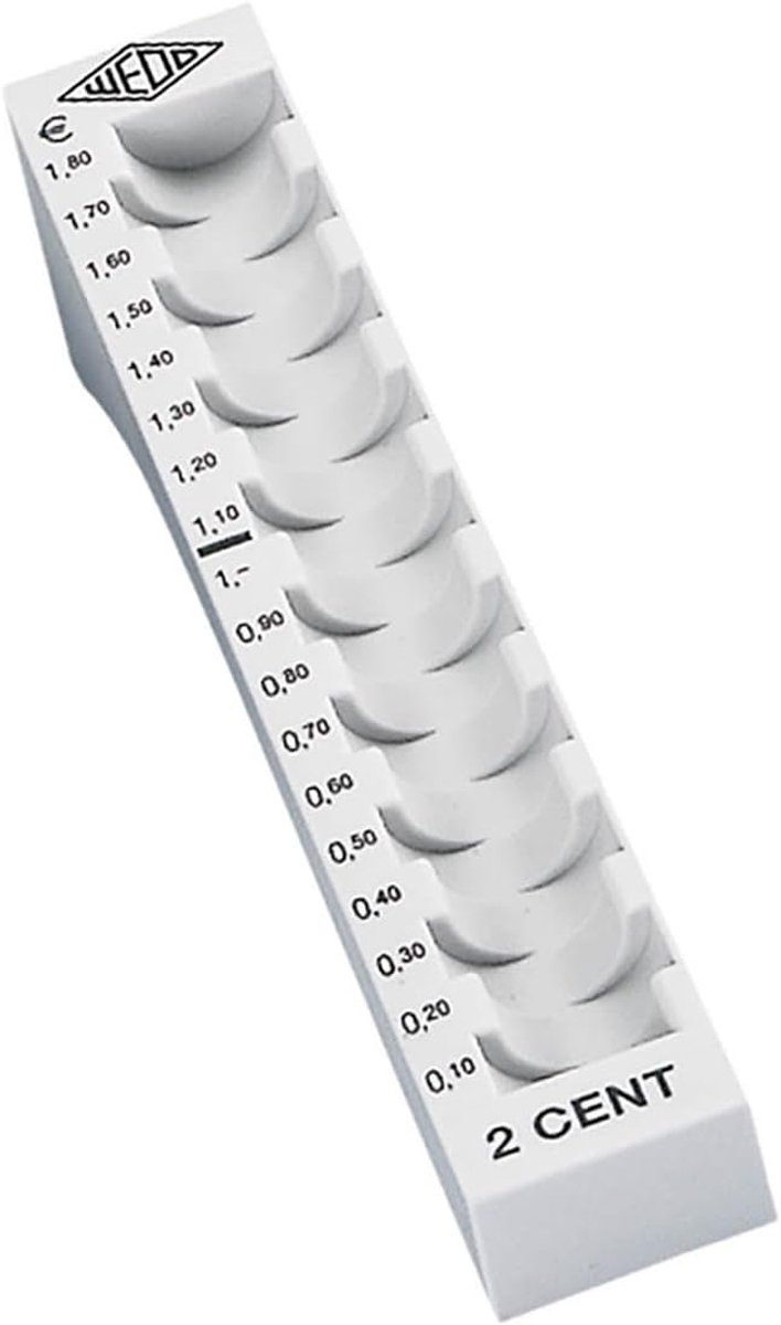 Muntgroef - 20 cent houder - Munten sorteren - Overzichtelijke voorraad - 70 munten - Lichtgrijs — afbeelding 3