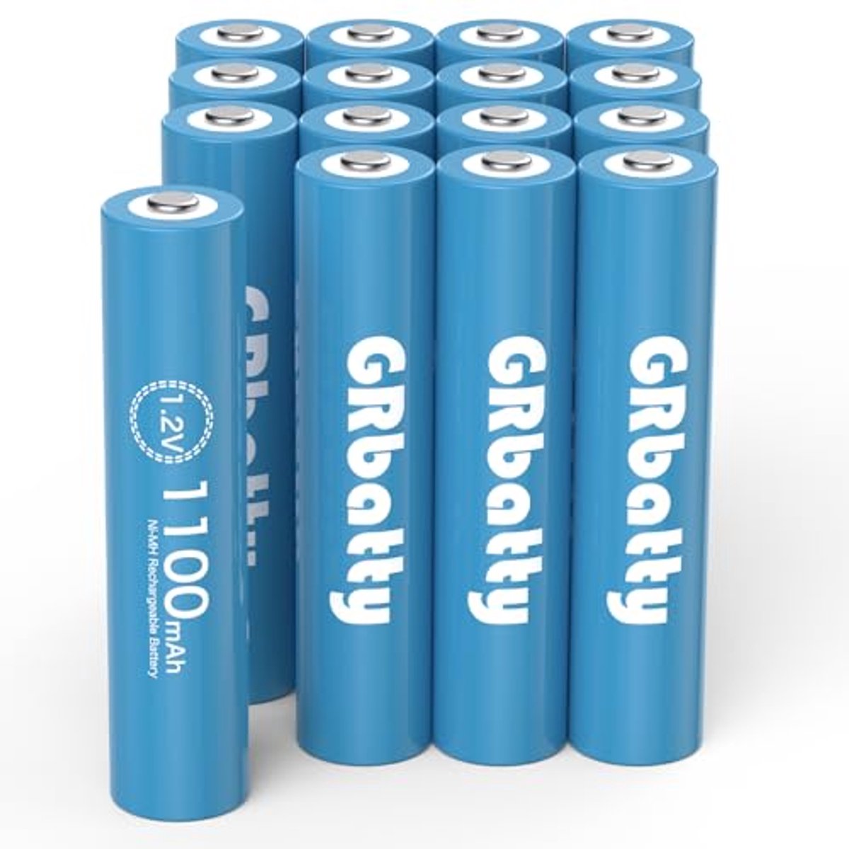 Oplaadbare Batterijen - AAA Ni-MH - Apparaten Voeden - 1200 Laadcycli - 16 Stuks - Zilver