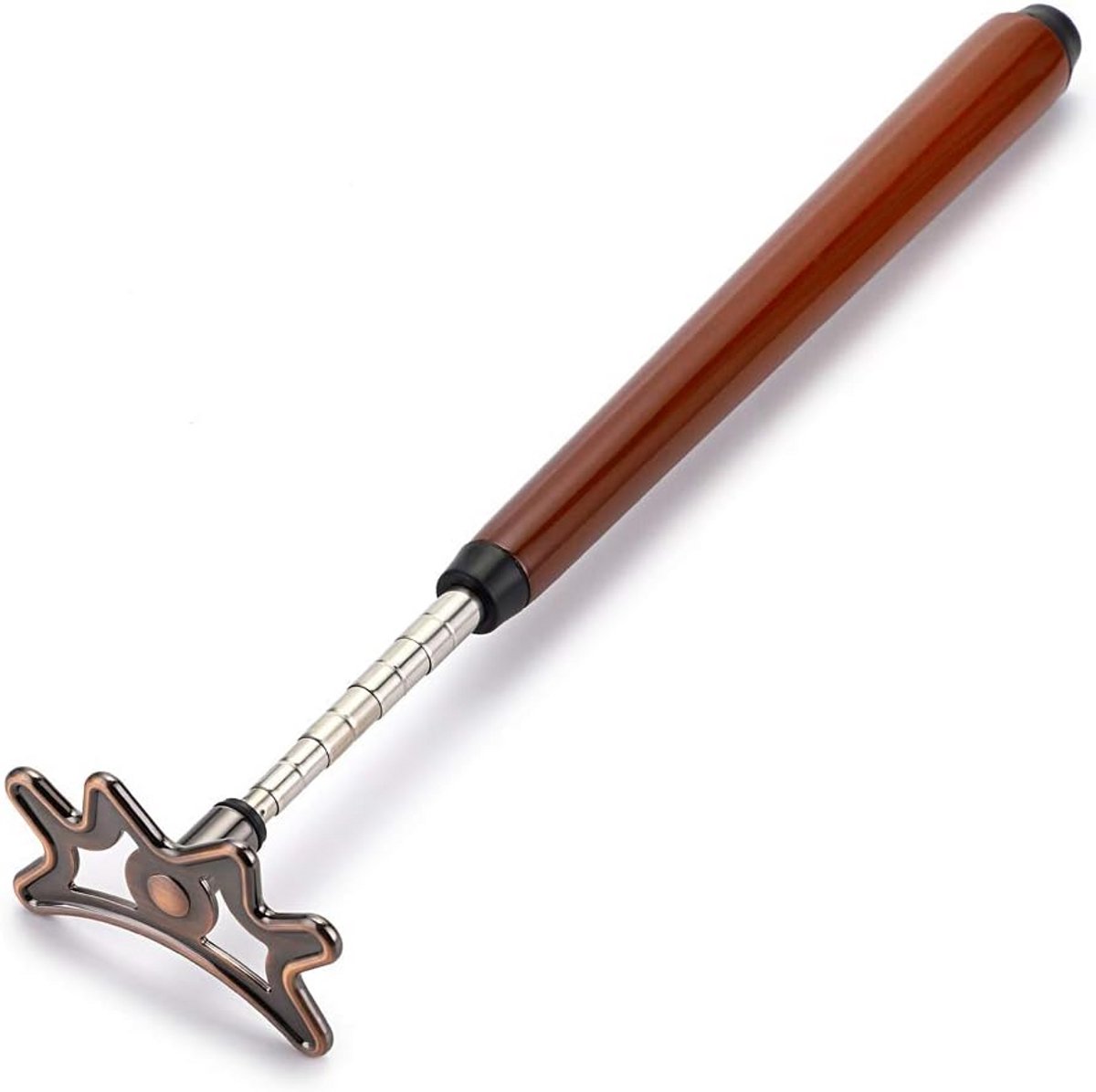 Biljart Keu Steun - Pool Keu Accessoire - Spel Verbeteren - Verstelbare Lengte - 35-140 cm - Bruin