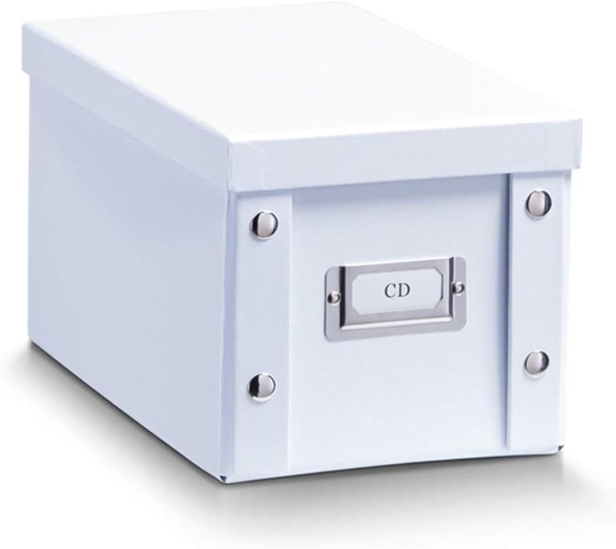QUOVO® CD Opbergdoos - CD Opbergsysteem - CD Opbergmap - Wit - 28cm x 15cm x 17cm