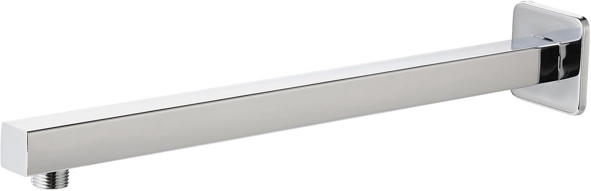 16" Douchearm met Flens en Teflon Tape - Verlenging voor Vaste Regendouche - Massief Roestvrij Staal en Wandmontage