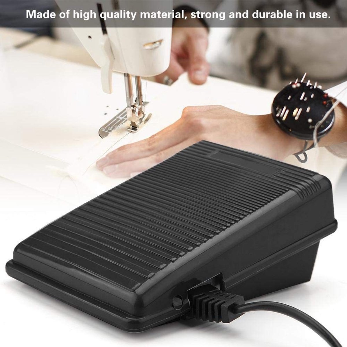 Dailygoods - Voetpedaal voor Naaimachine - Elektronische Voetcontroller - EU Plug 220V - Voor Naaimachines - Precisie en Gebruiksgemak - Geschikt voor...