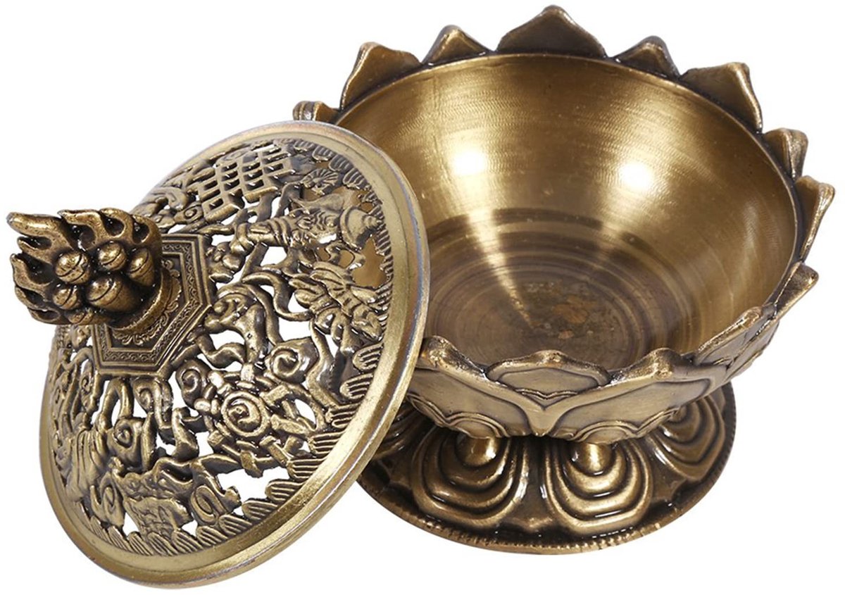 Dailygoods- Wierookhouder Vintage - Wierookbrander - Duurzaam Zinklegering - Klassieke Woondecoratie - Handgemaakt - Artistieke Patronen