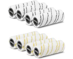 Dailygoods - Microvezelrolset - Harde vloerreiniger - Hoogwaardige microvezel - Geel en grijs - Pluisvrij - Machinewasbaar - Geschikt voor Kärcher FC7...