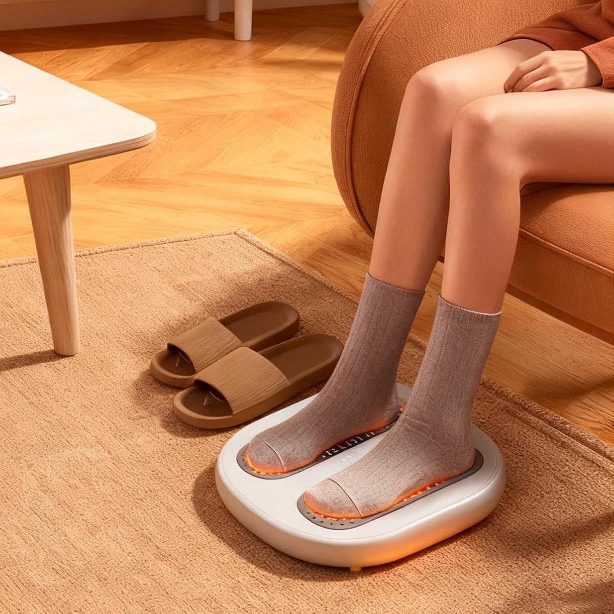 Elektrische Voetmassageapparaten - voetmassageapparaat | Verwarmde Voetwarmer Voor Plantaris, Pijnverlichting En Circulatie, Neuropathie Onder Bureaumassageapparaat Thuis En Op — cadeau in Verzorging - foto 2