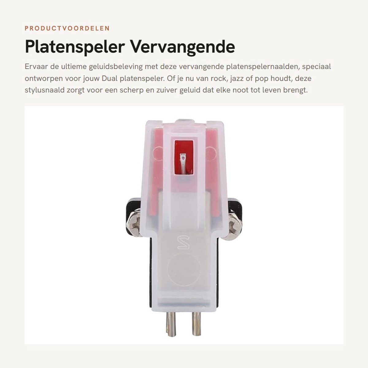 Dailygoods- Platenspelernaald Hoge Output - Vervangende Naald - Dual Moving Magnet - Nauwkeurige Geluidsweergave - Duurzaam - Geschikt voor Fonograaf - Grammofoonnaald