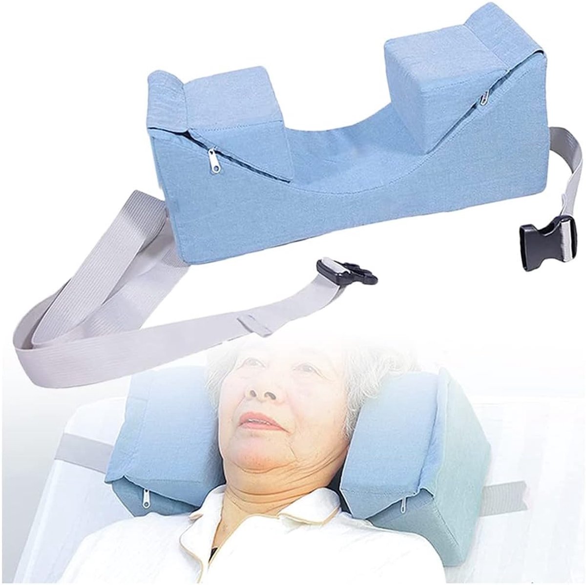 Hoofdsteun Kussen - Neksteun Rolstoel - Zijwaartse Stabiliteit - Ademend Mesh Materiaal -