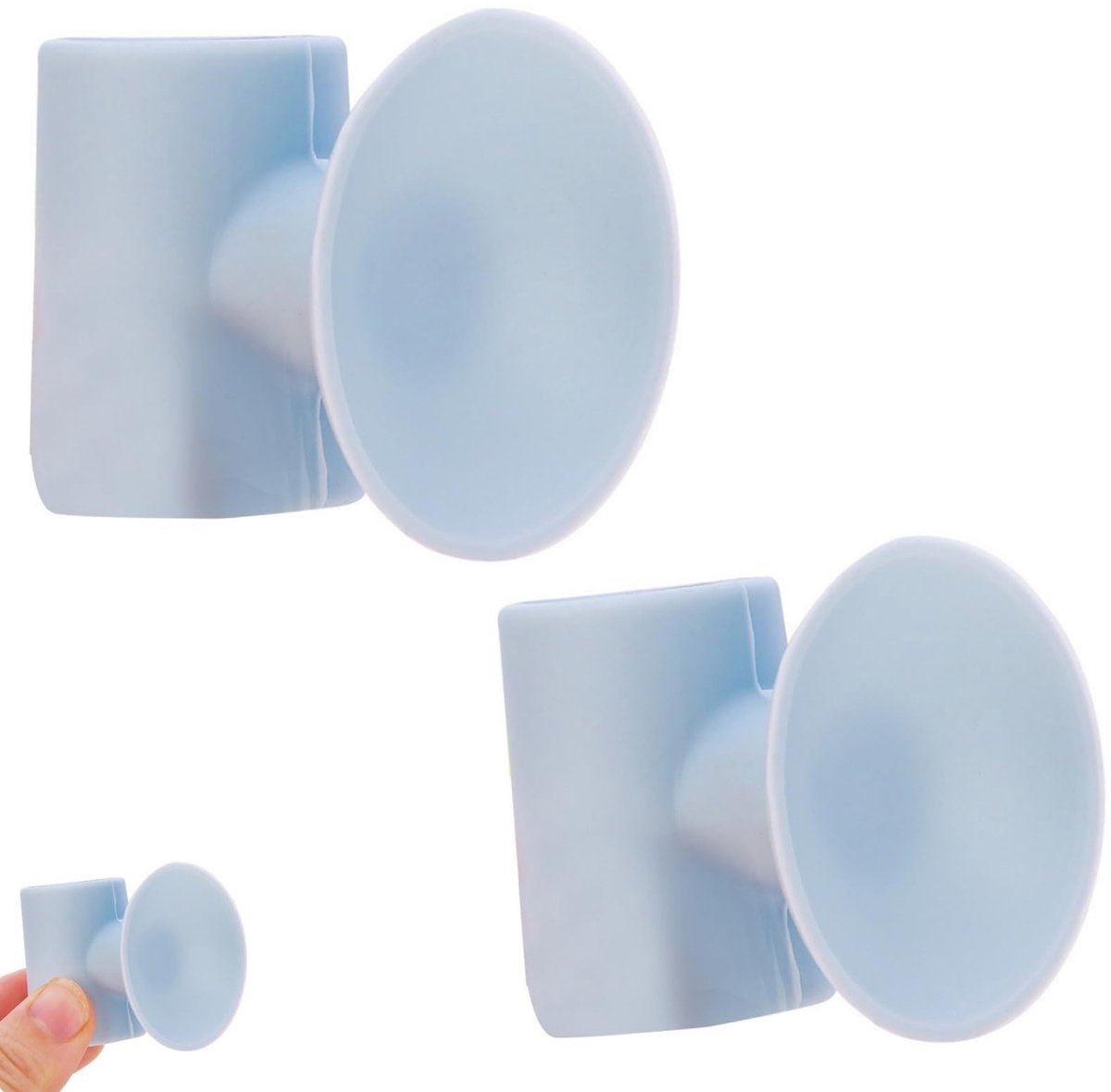 Dailygoods - 2 Stuks Siliconen Deurstoppers - Zuignap Stopper voor Deurknop en Muurbeschermer