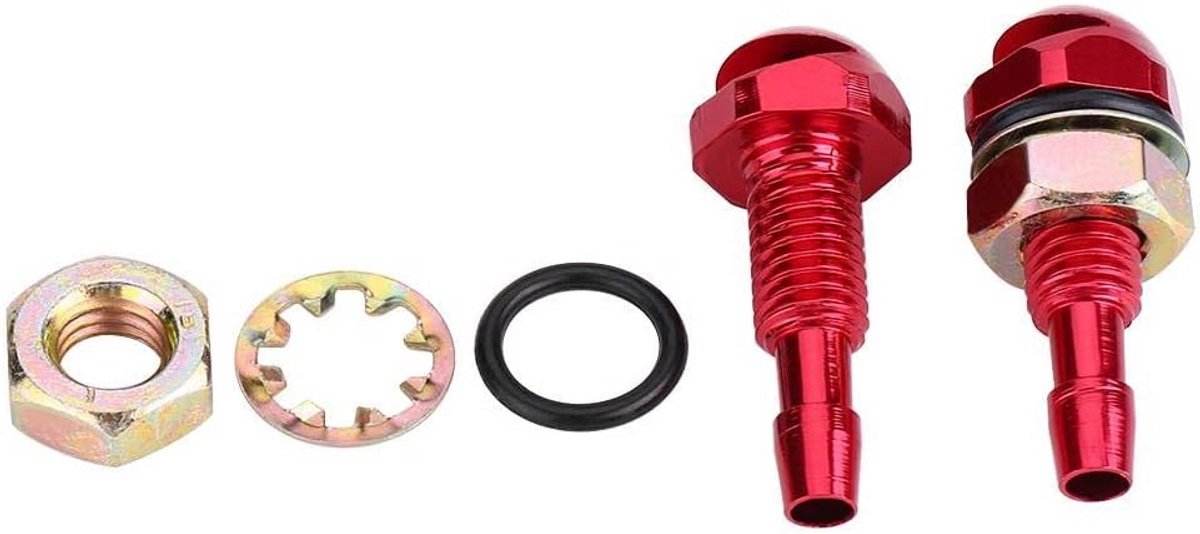 Ruitensproeiers Auto - Watersproeiers Voorruit - Ramen Reinigen - Universele Pasvorm - 2 stuks - Zilver Rood