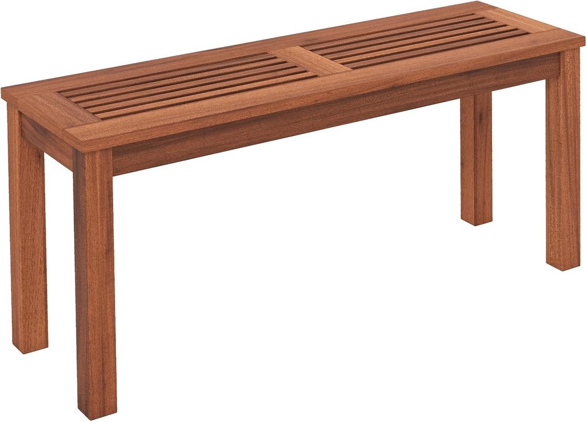 Houten Tuinbank - Buitenbank Zitbank - Ontspannen Zitten - Massief Hout - 100 cm - Bruin