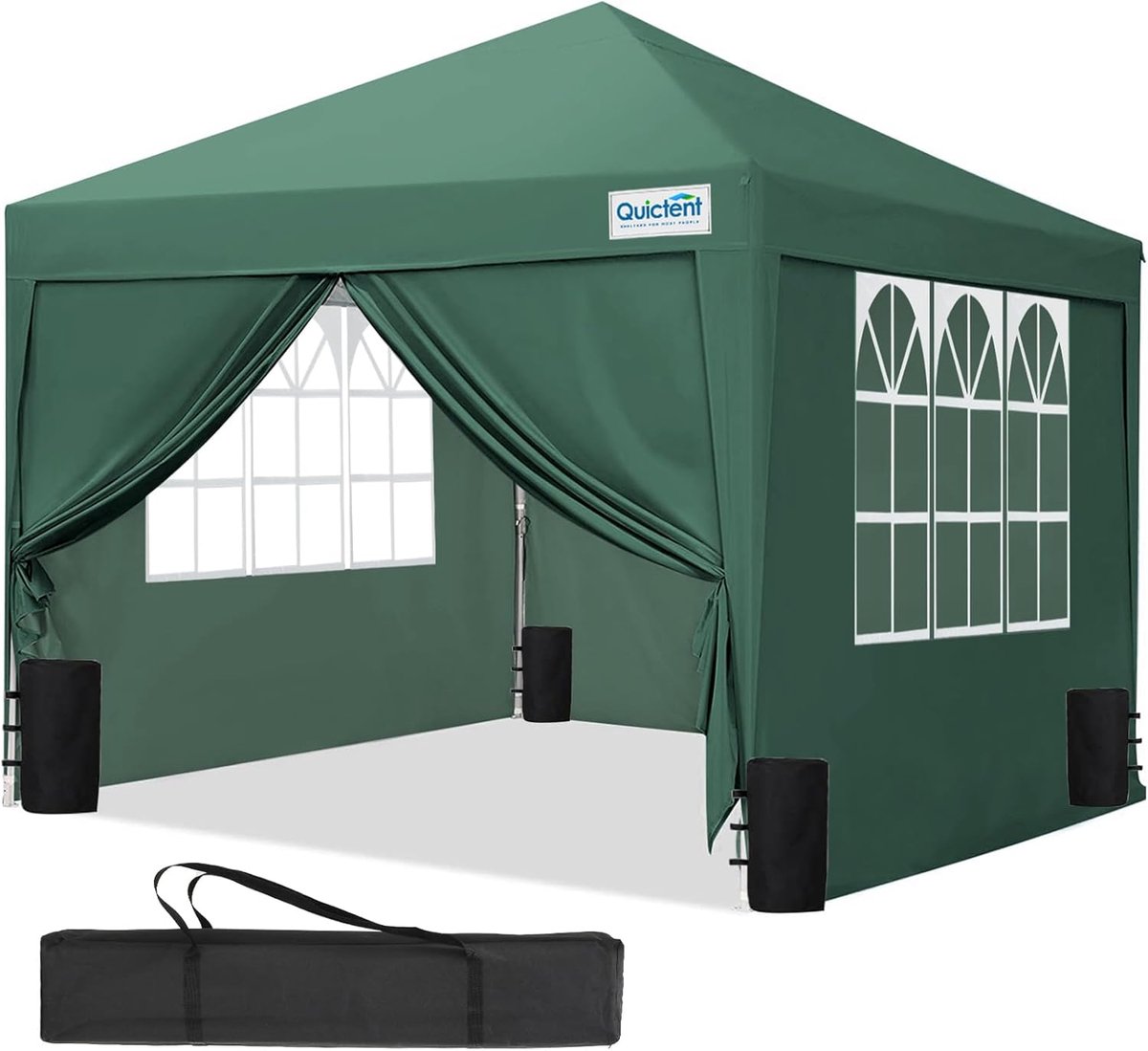 Vouwpaviljoen - Feesttent - Buitenfeesten organiseren - Waterdicht en UV beschermd - 3x3 meter - Groen