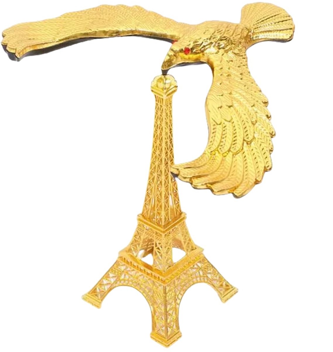 Dailygoods- Decoratief Figuur Gouden Balancerende Adelaar - Sculptuur - Decoratie Beeld - Artistiek - Legering - Uniek Cadeau - Decoratiebeeld