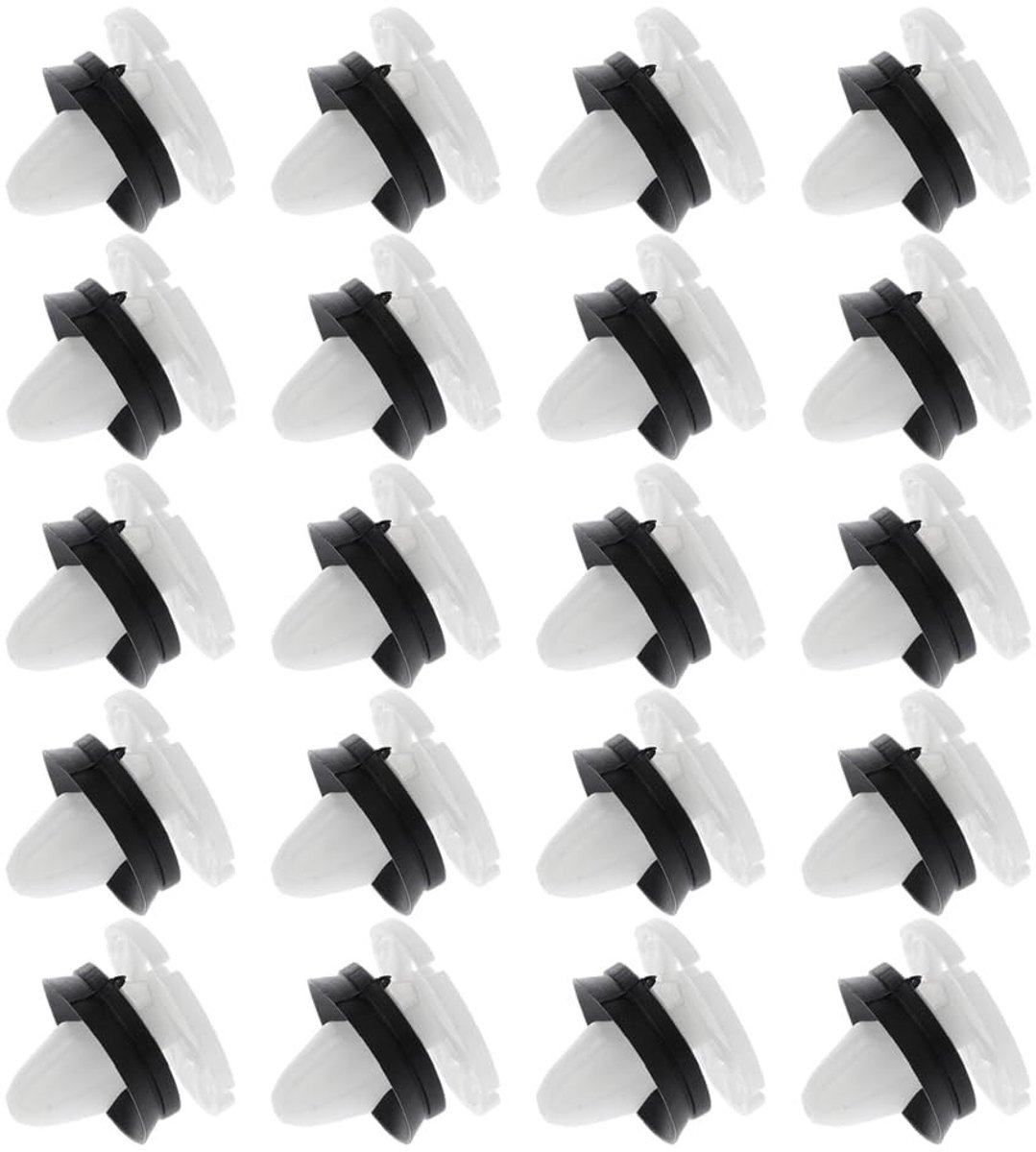 Dailygoods- Trim Clips 20 Stuks - Auto Interieurpaneel Deurclip - PVC - Universeel - Wit - Duurzaam en Waterdicht - Deurclips