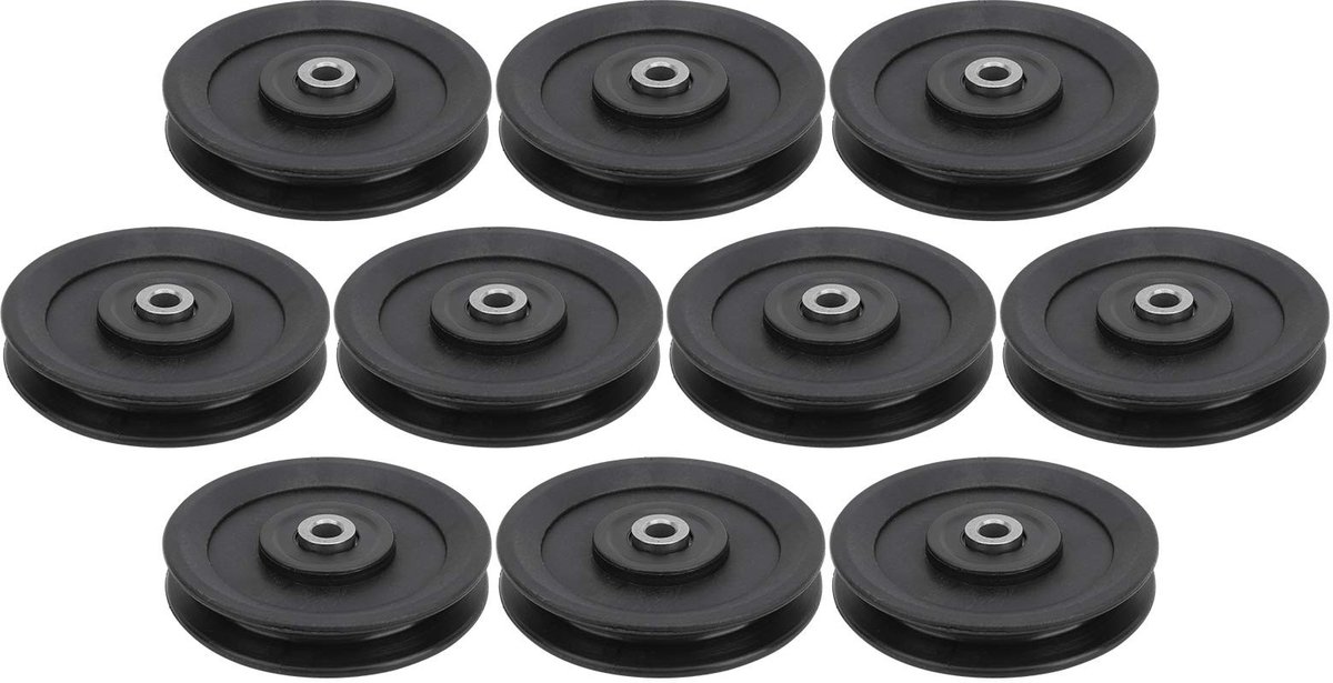Dailygoods- Lager Katrol 115mm - Nylon Katrol - Fitness Accessoire - Krachttraining - 10 Stuks - Schokbestendig Materiaal